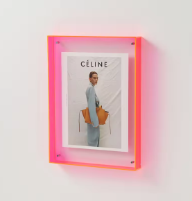 Wall Mounted Neon Acrylic Picture Frame | Modern Neon Photo Frame | Decorative Acrylic Frame